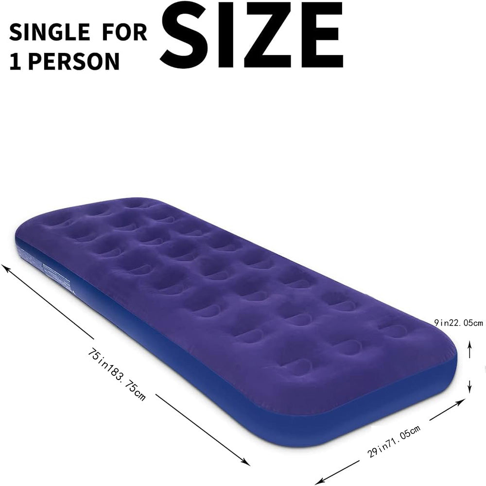 Premium Inflatable Air Mattress with Built-in 40W Detachable Pump (2-Pack)