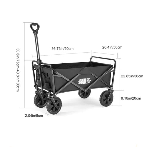TXZ Heavy Duty Collapsible All-Terrain Camping Wagon with Dual Brakes