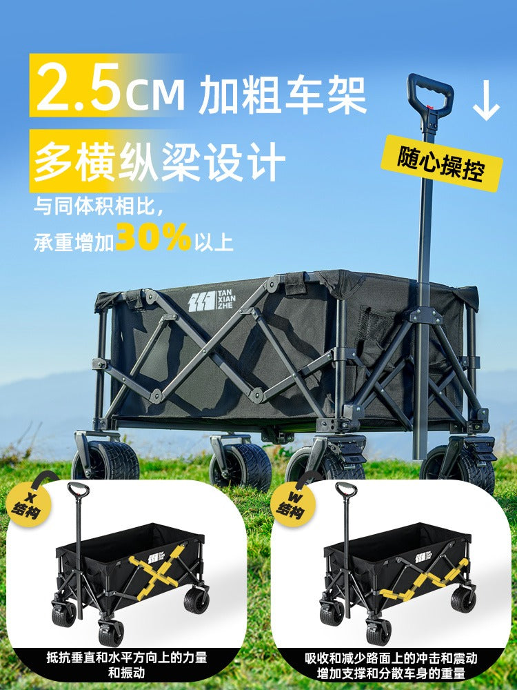TXZ Heavy Duty Collapsible Outdoor Camping Wagon with Tailgate
