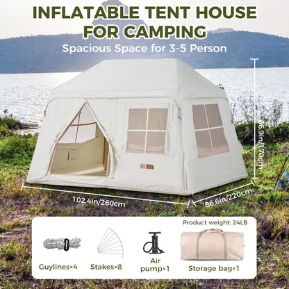 Self-inflating Tent
