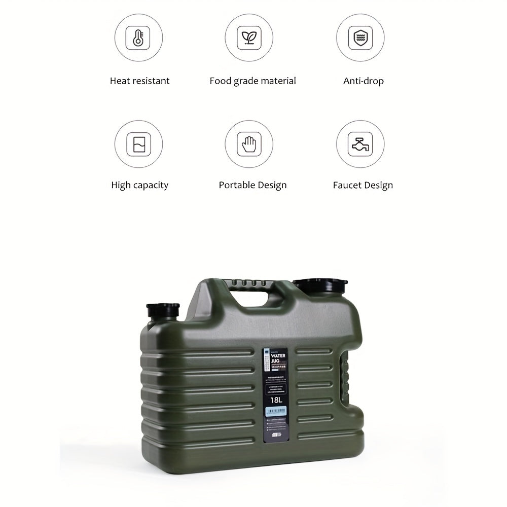 TANSTRIDER Camping Water Container with Spigot Outdoor Water Storage Carrier Jug for Hiking Backpack & Survival Kit Portable Water Bucket