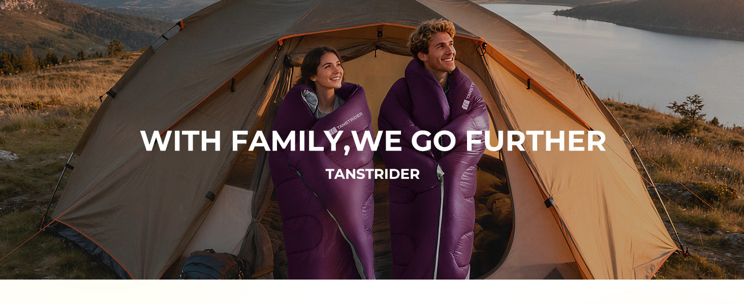 Puff Hooded Camping Sleeping Bag – Purple