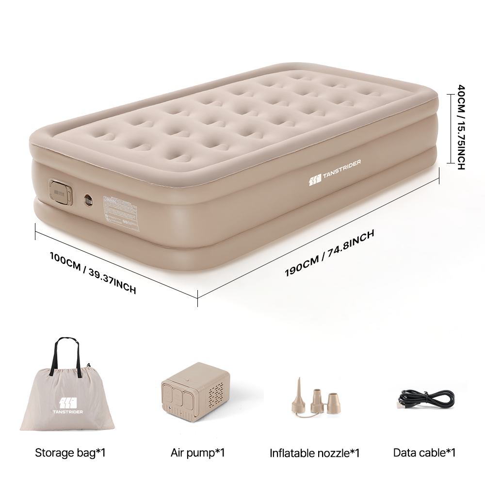 Cirro 16" Elevated Automatic Air Mattress - 3-Layer Double-High Blow Up Bed
