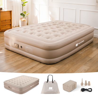 Cirro 16" Elevated Automatic Air Mattress - 3-Layer Double-High Blow Up Bed