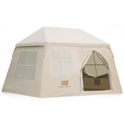 Cirro 6.0 Inflatable Cabin Tent with Canopy & Mat (Khaki/Silver Coated)