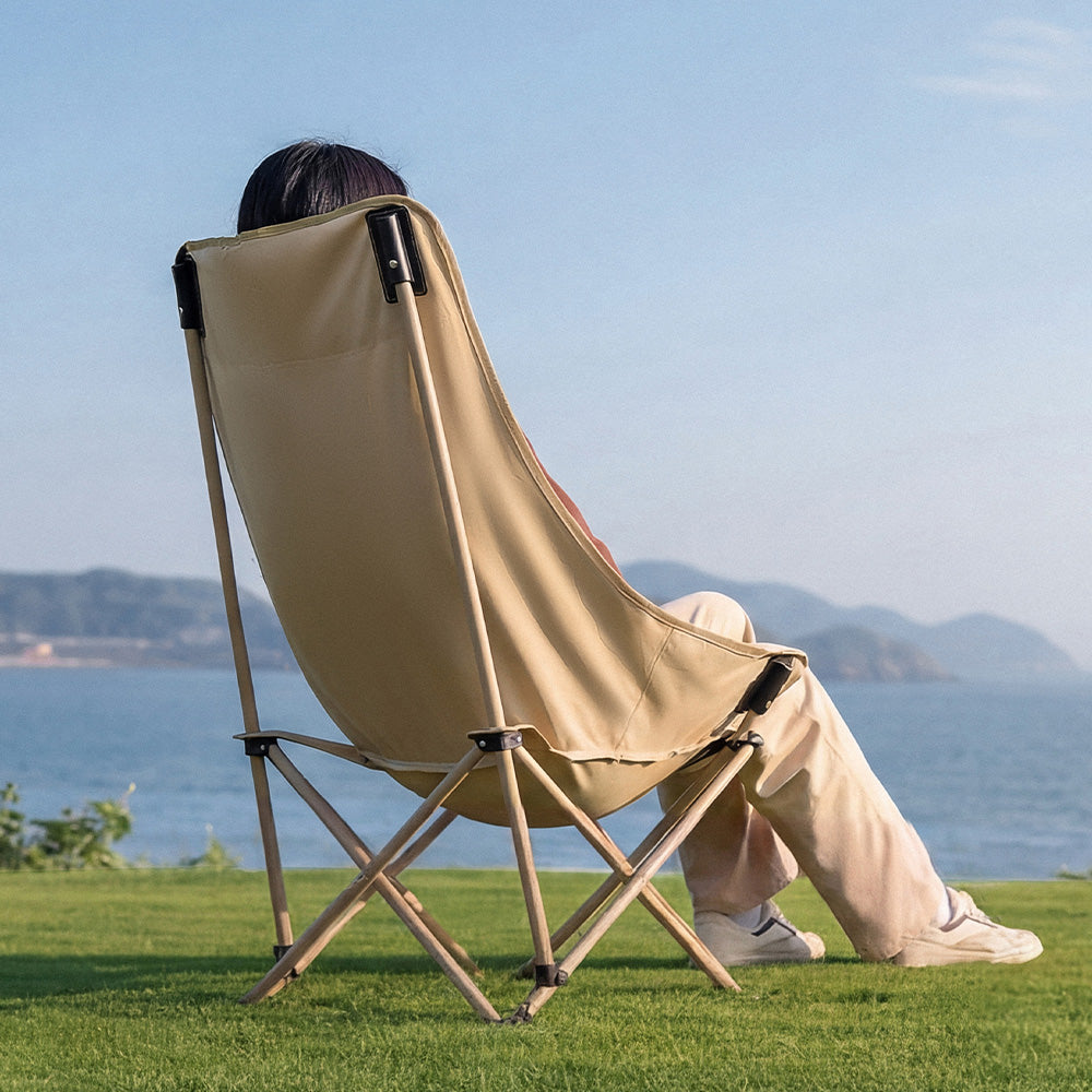 Crescent High-Back Folding Camping Chair