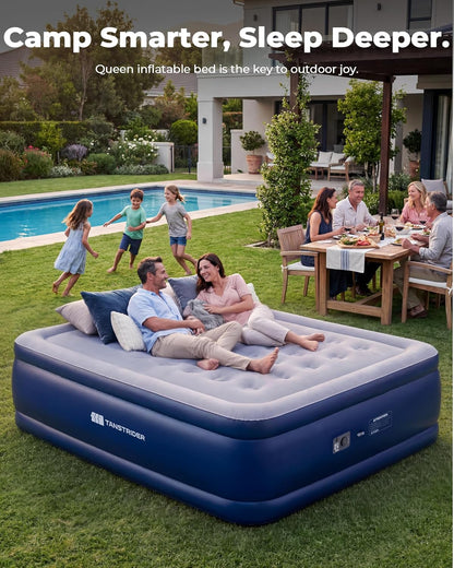 TANSTRIDER Queen Air Mattress with Built in Pump