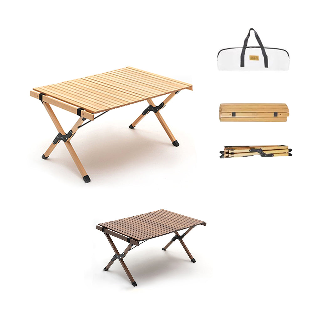 TANSTRIDER Outdoor Picnic Table — Portable, Foldable Beechwood Roll