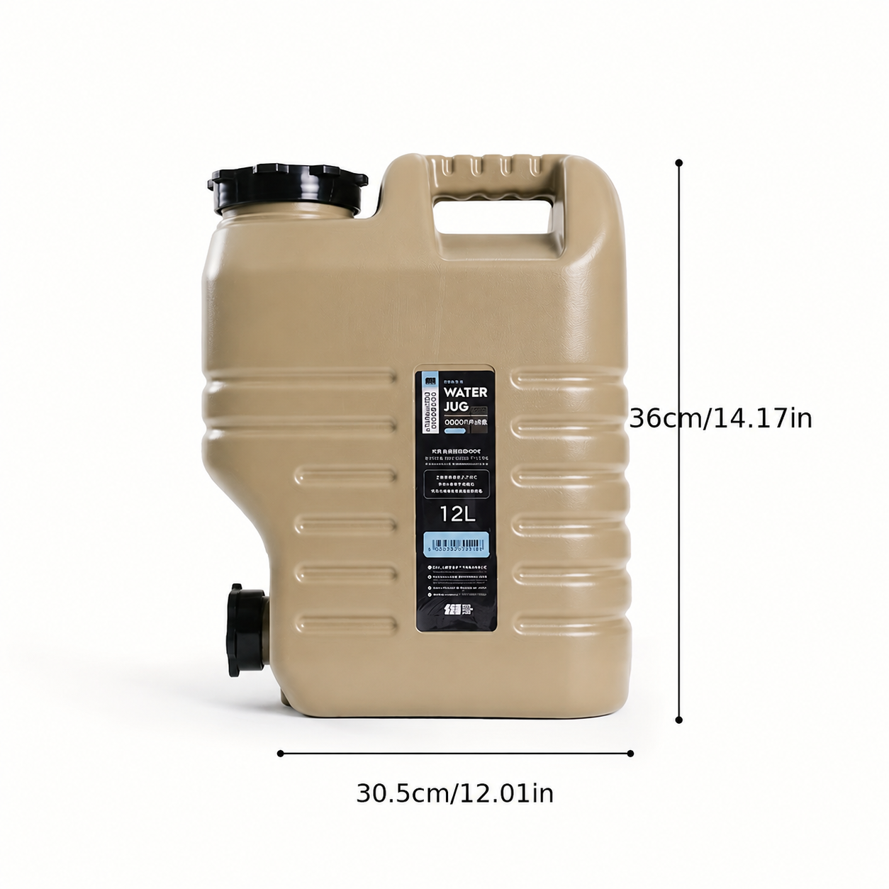 TANSTRIDER Camping Water Container with Spigot Outdoor Water Storage Carrier Jug for Hiking Backpack & Survival Kit Portable Water Bucket